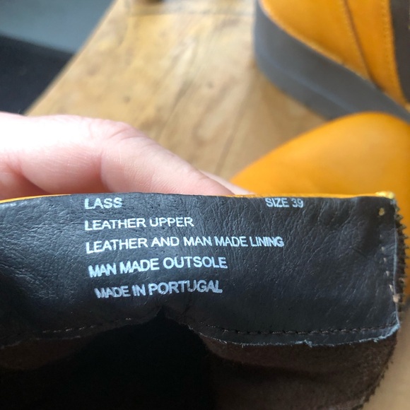 Mix Mooz Mustard/ Orange leather Lass Boots - Picture 4 of 6